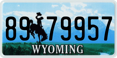 WY license plate 8979957