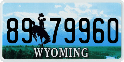 WY license plate 8979960