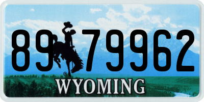 WY license plate 8979962