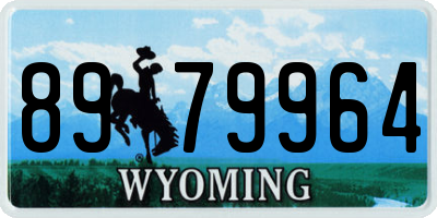 WY license plate 8979964