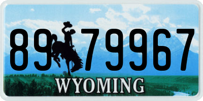 WY license plate 8979967