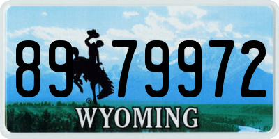WY license plate 8979972