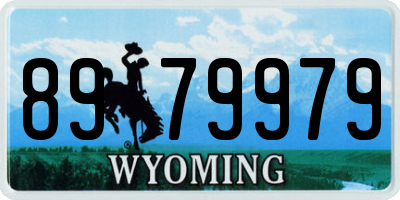 WY license plate 8979979