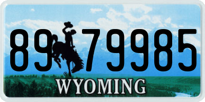WY license plate 8979985