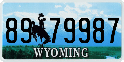 WY license plate 8979987