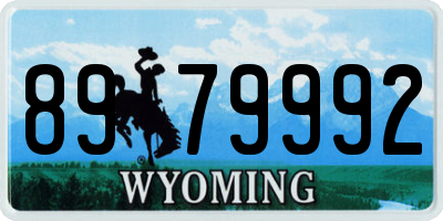 WY license plate 8979992