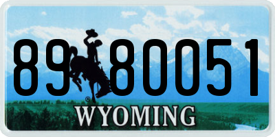 WY license plate 8980051