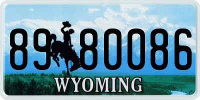 WY license plate 8980086