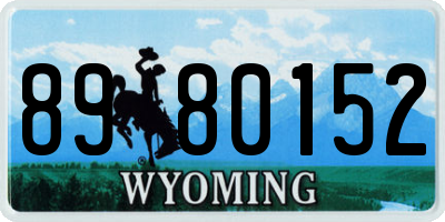 WY license plate 8980152