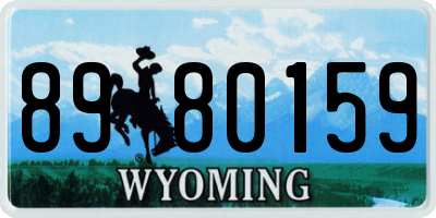 WY license plate 8980159