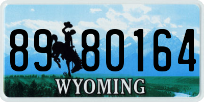 WY license plate 8980164