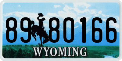 WY license plate 8980166