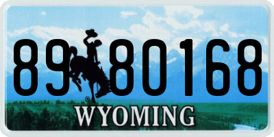 WY license plate 8980168