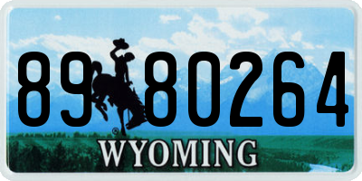 WY license plate 8980264