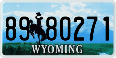 WY license plate 8980271