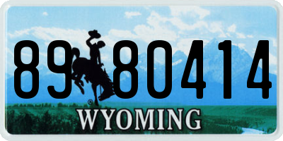 WY license plate 8980414