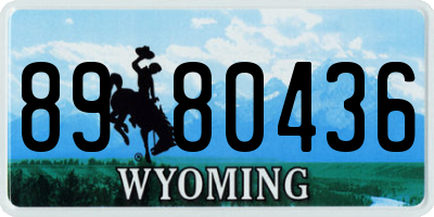 WY license plate 8980436