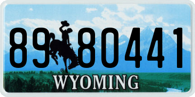 WY license plate 8980441