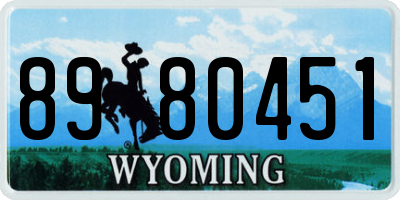 WY license plate 8980451