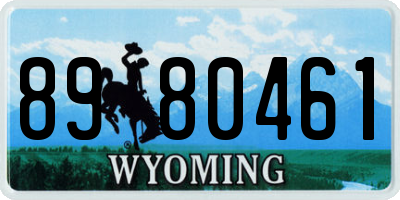 WY license plate 8980461