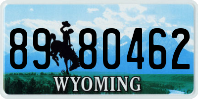 WY license plate 8980462