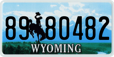 WY license plate 8980482
