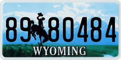 WY license plate 8980484