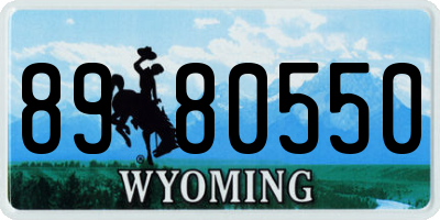 WY license plate 8980550