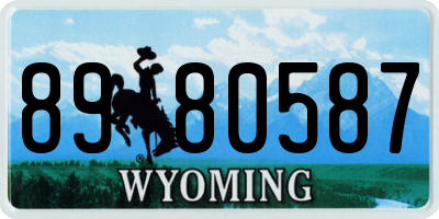 WY license plate 8980587