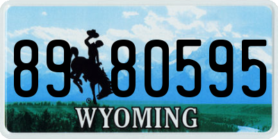 WY license plate 8980595