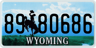 WY license plate 8980686