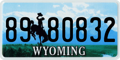 WY license plate 8980832