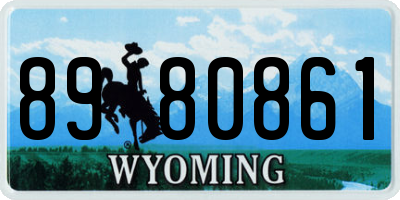 WY license plate 8980861