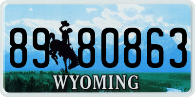 WY license plate 8980863