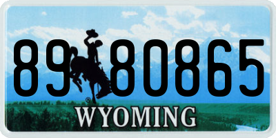 WY license plate 8980865