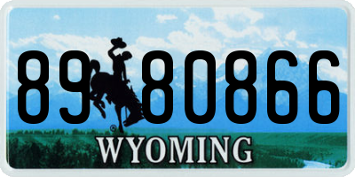 WY license plate 8980866