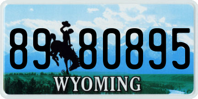 WY license plate 8980895