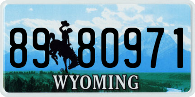 WY license plate 8980971
