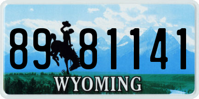 WY license plate 8981141