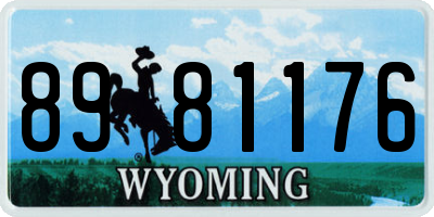 WY license plate 8981176