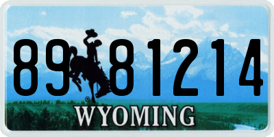 WY license plate 8981214
