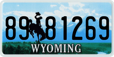 WY license plate 8981269