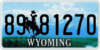 WY license plate 8981270