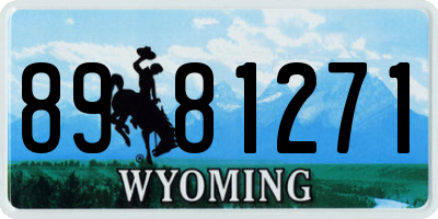 WY license plate 8981271