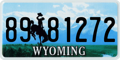 WY license plate 8981272