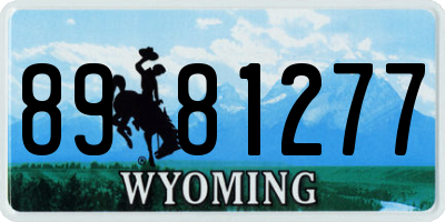 WY license plate 8981277