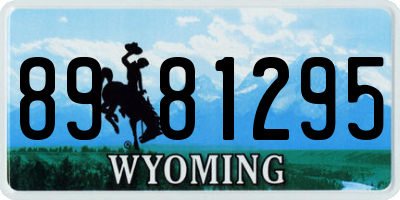 WY license plate 8981295