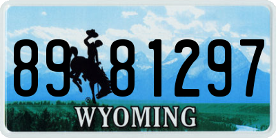 WY license plate 8981297