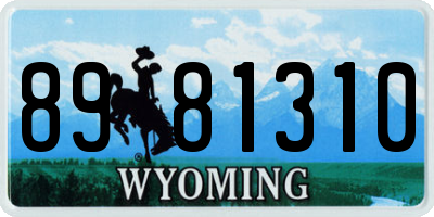 WY license plate 8981310