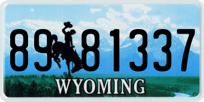 WY license plate 8981337